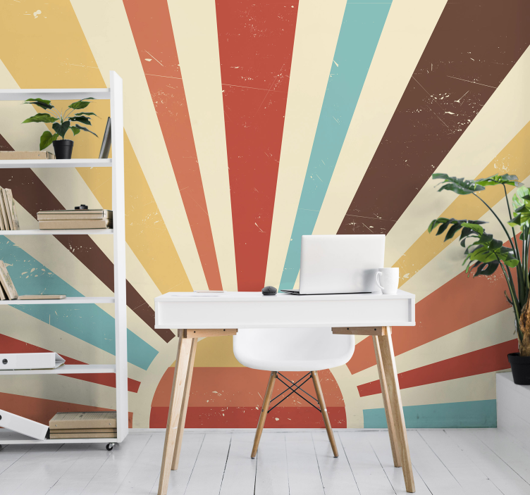 Absztrakt vintage naplemente photomural - TenStickers