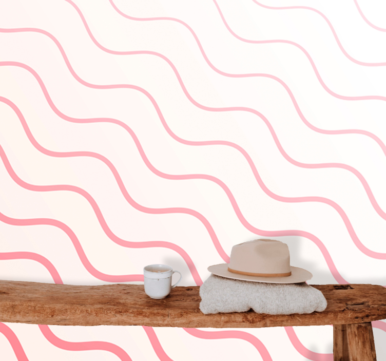 Rózsaszín sima hullámok fototapéta - TenStickers