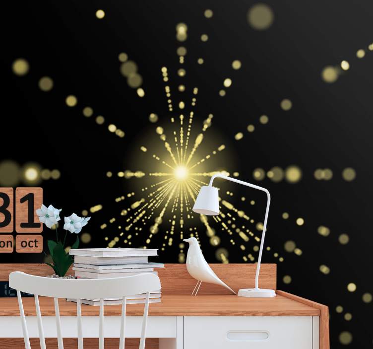 Sugárzó fénykitörés absztrakt falfestmények - TenStickers