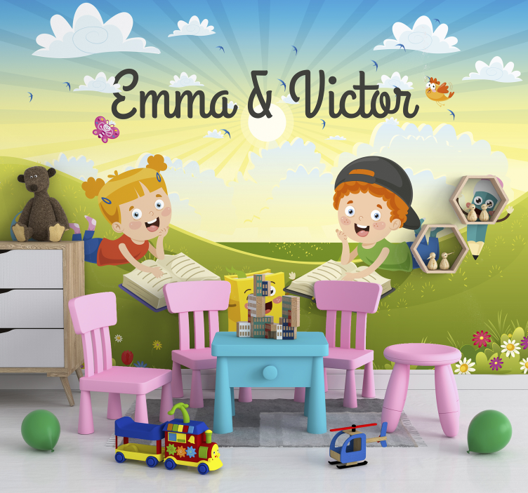 Személyre szabott olvasó gyerekek gyerekfestmények - TenStickers