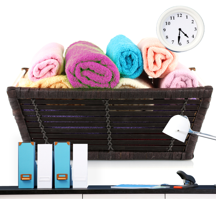 Színes feltekert törölközők fotomural fürdőszoba - TenStickers