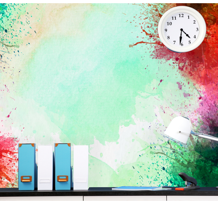 Színes loccsanás motívumok - absztrakt falfestmények - TenStickers