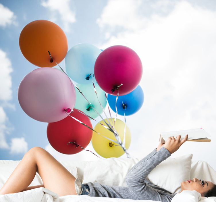 Színes lufi gyűjtemény más virág falfestmények - TenStickers