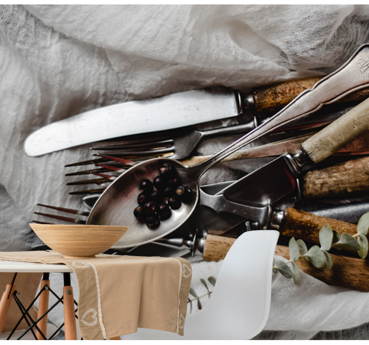 Szüreti edényegyüttes Fotomural Konyha - TenStickers