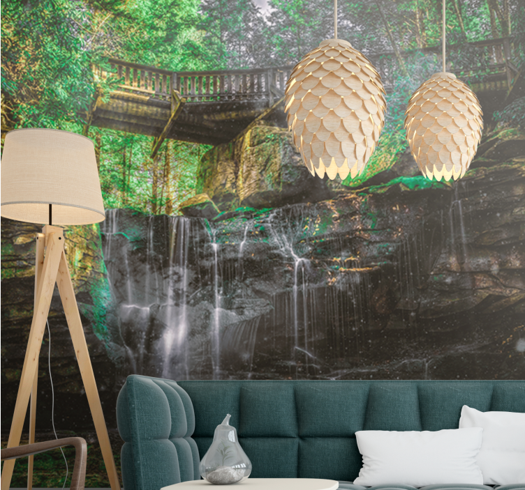 Táj falfestmények festői vízesés látvánnyal - TenStickers