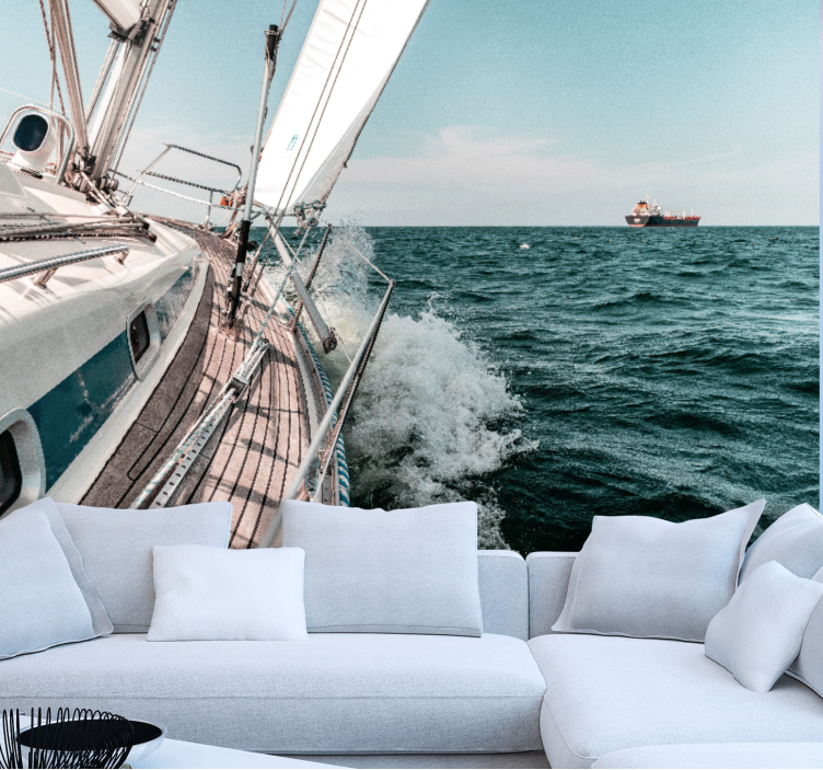 Tengeri jacht hatású 3d falfestmény - TenStickers