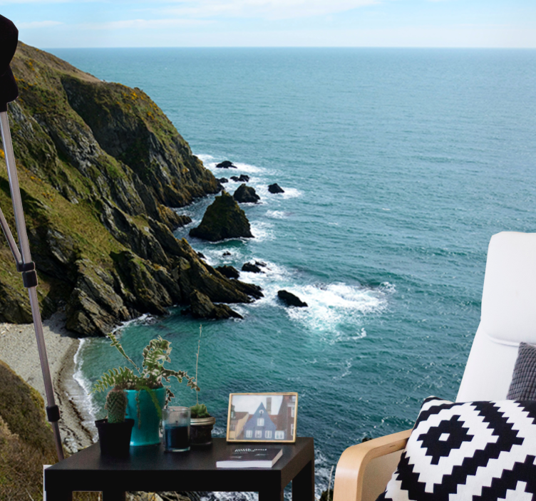 Tengerparti kőépítmény táj falfestmények - TenStickers