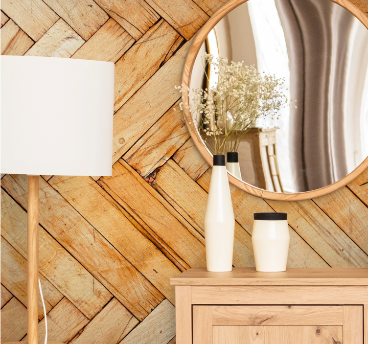 Természetes fa minta falfestmények - TenStickers