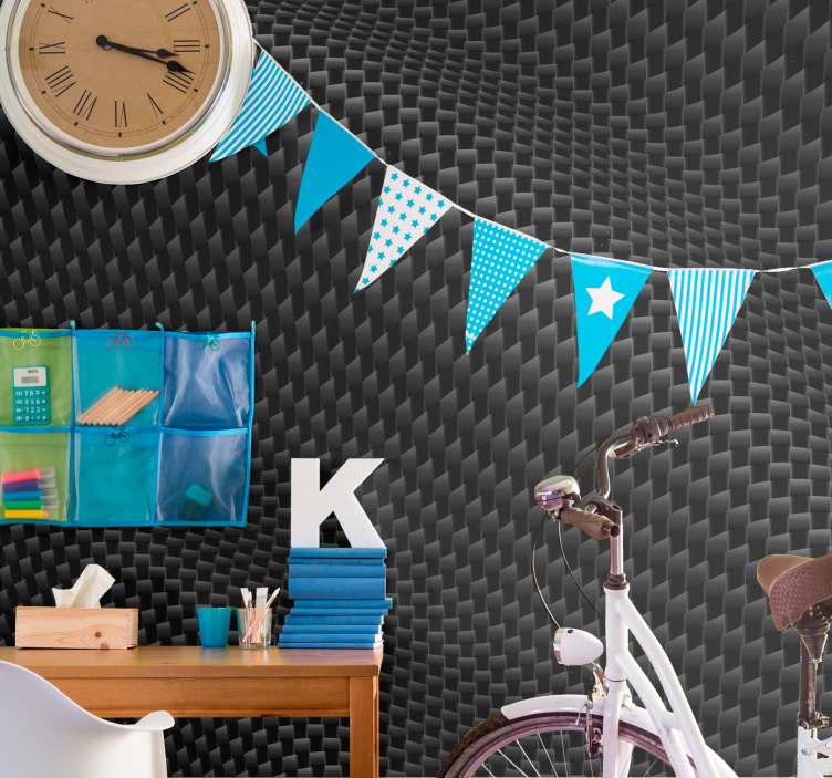 Textúra és a minta falfestmények fekete textúra minta - TenStickers