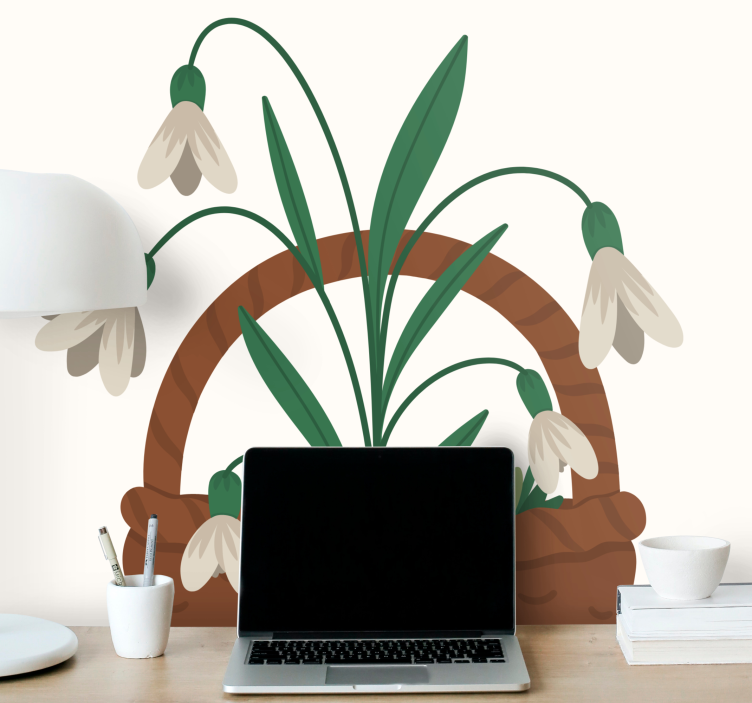 Törékeny hóvirág virág falfestmények - TenStickers