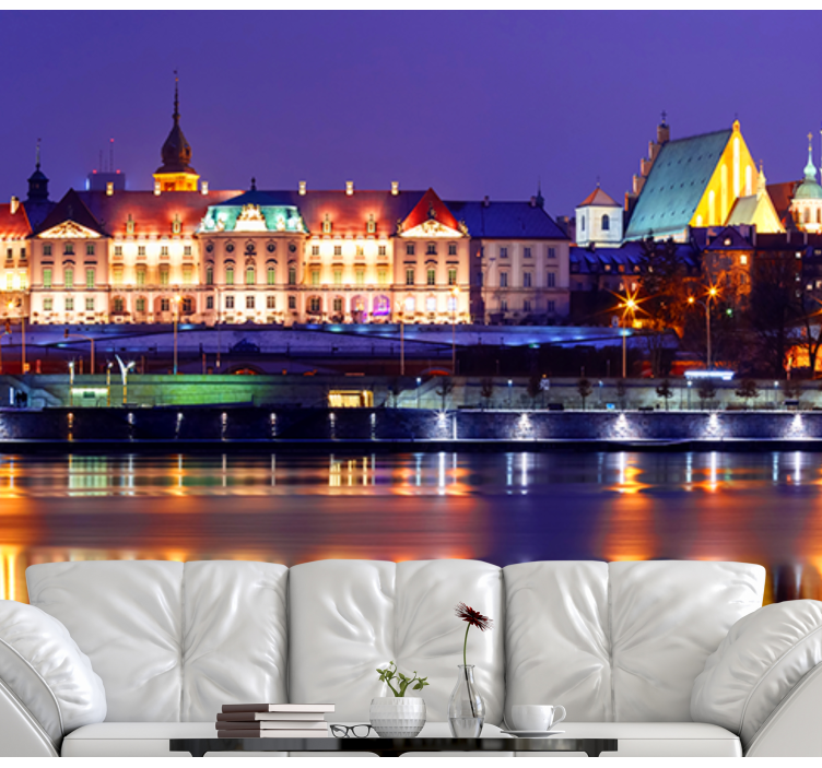 Történelmi városkép tükröződése Városi falfestmény - TenStickers