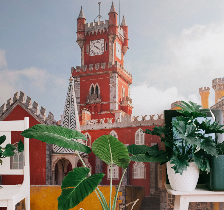 Történelmi vörös torony Városi falfestmény - TenStickers