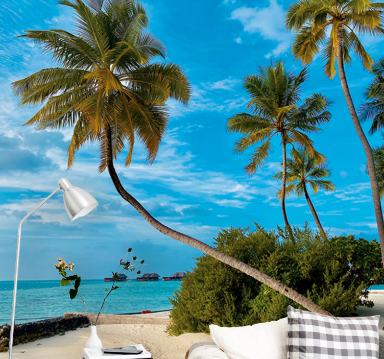 Trópusi pálmafás táj természeti falikárpitok - TenStickers