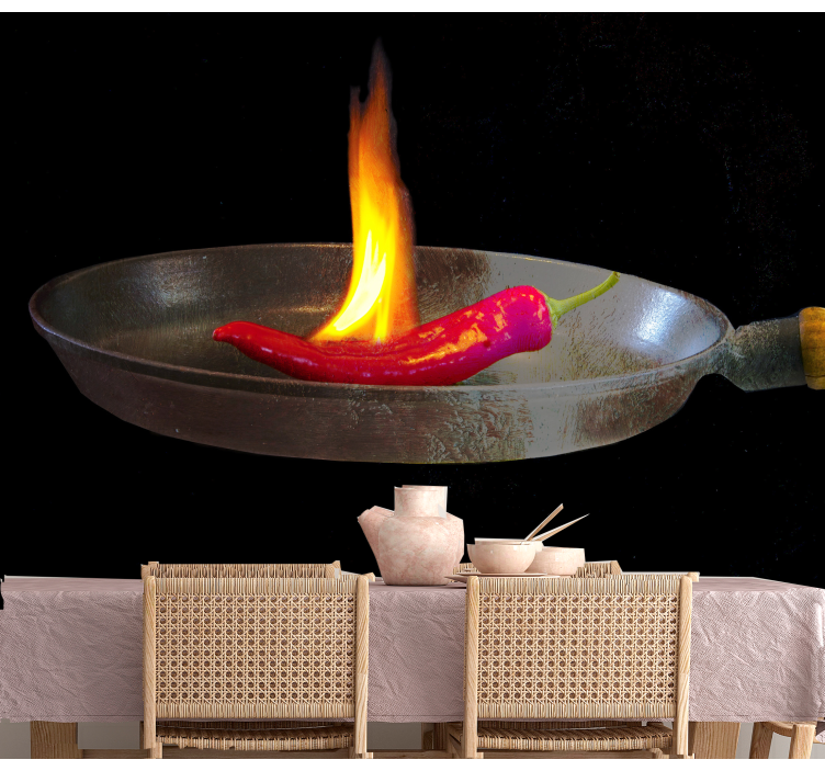 Tüzes chili paprika Fotomural Konyha - TenStickers