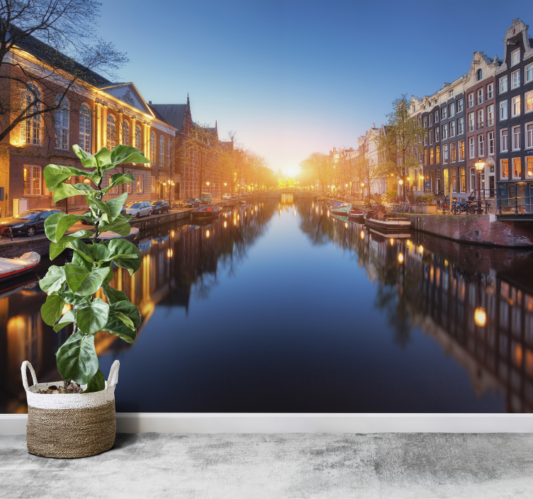 Városfal falfestmény amszterdam - TenStickers