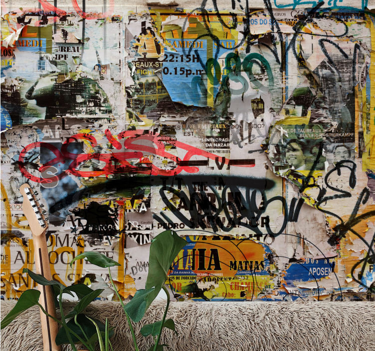 Városi művészet falfestmények - városi művészet kollázs - TenStickers