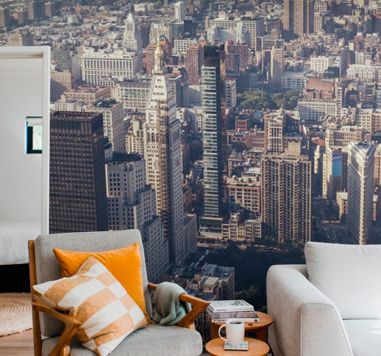 Városi panoráma falfestmény - TenStickers
