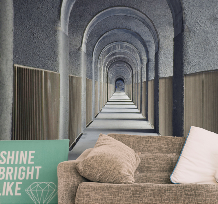 Végtelen boltíves perspektíva 3d hatású fototapéta - TenStickers