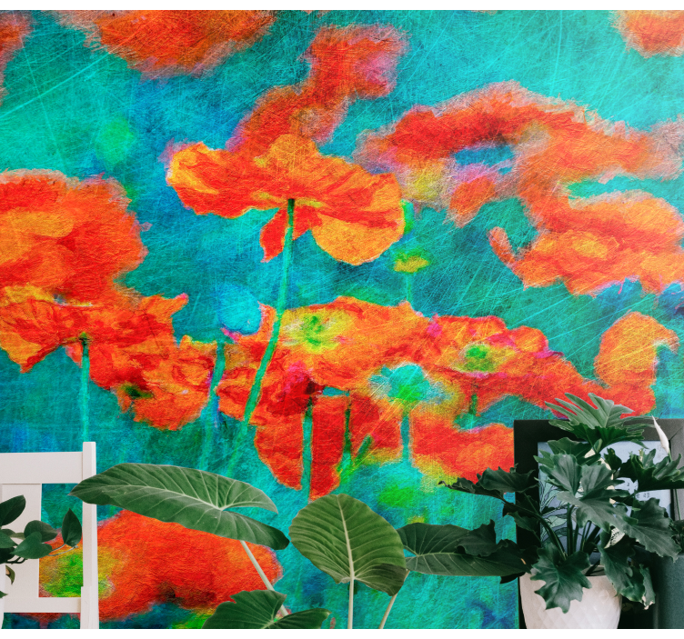 Vibráló virág falfestmények - TenStickers