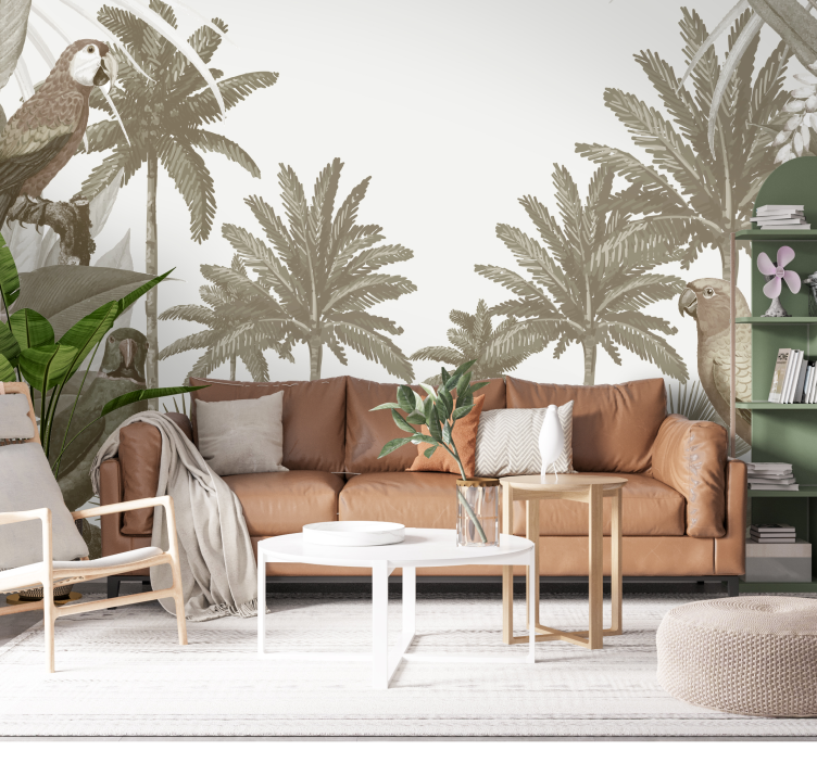 Szüreti trópusi fauna dzsungel fototapéta - TenStickers