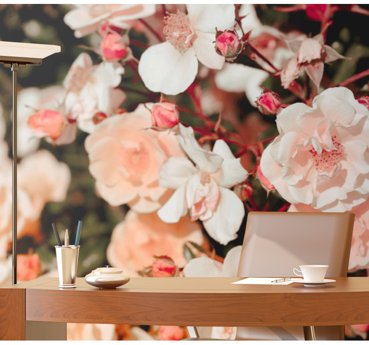 Virág falfestmények rózsás szirmokkal - TenStickers