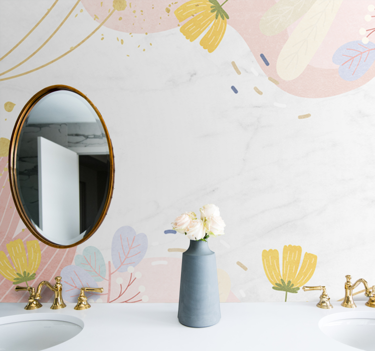 Virág falfestmények virágmintás kiegészítők - TenStickers