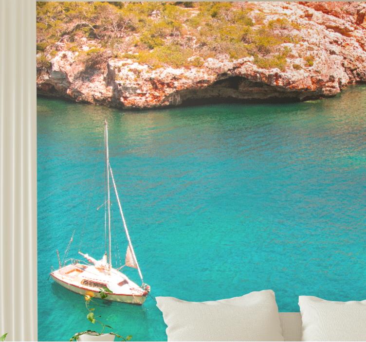 Vitorlás óceán Tengeri Falikárpit - TenStickers