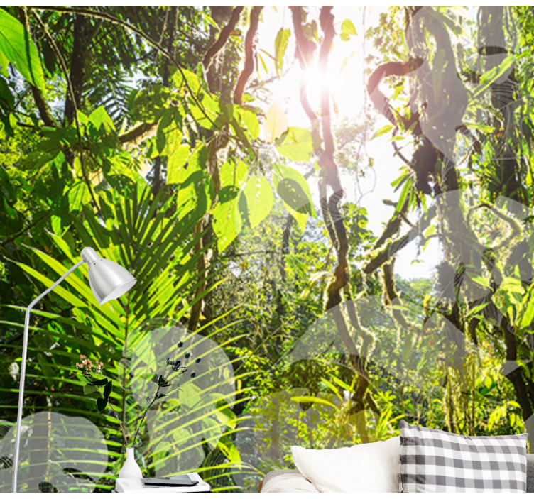 Zöld amazone erdő falfestmény - TenStickers