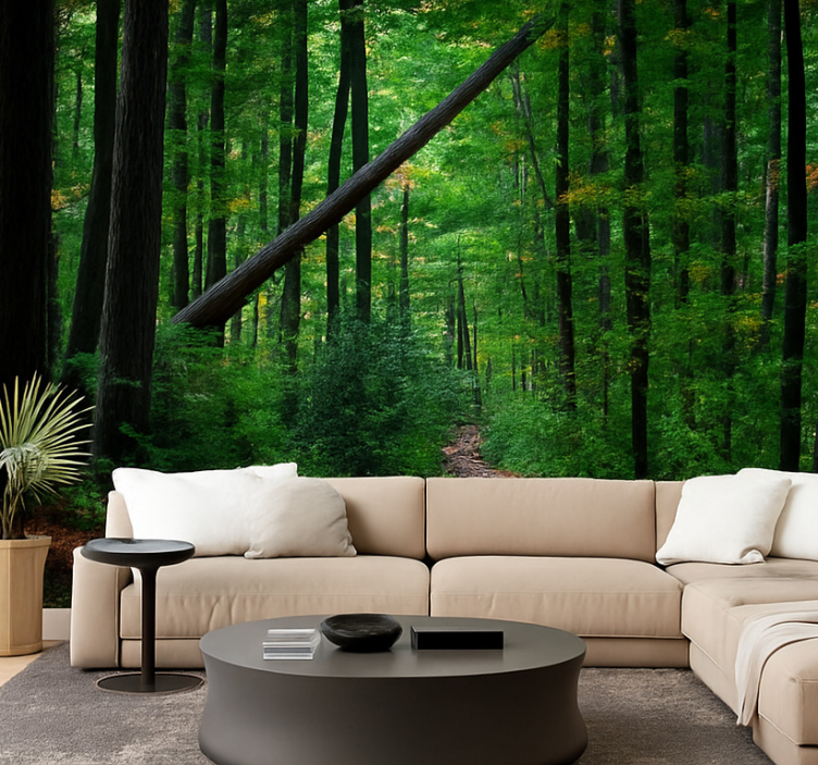 Zöld erdő design dzsungel falfestmények - TenStickers