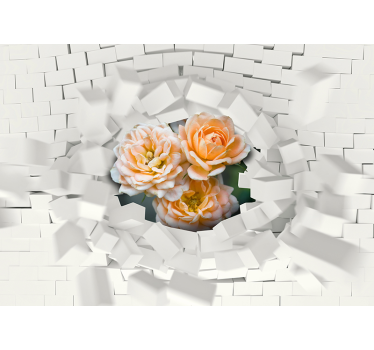 Kirobbanó virágos 3d hatás 3d hatású fototapéta - TenStickers