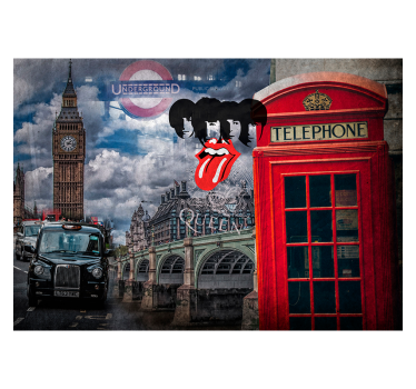 Kollázs londoni falfestmény - TenStickers
