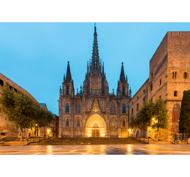 Barcelonai katedrális társalgó fotó háttérkép - TenStickers