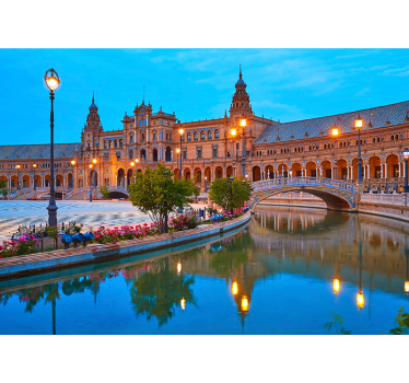 Sevilla az esti freskó háttérképként - TenStickers
