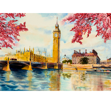 Festmény big ben város falfestménye - TenStickers