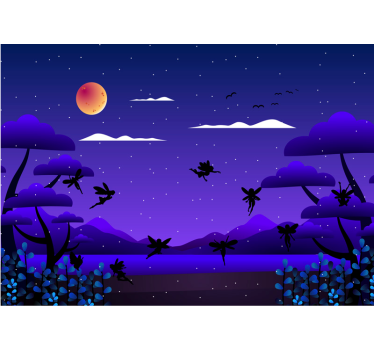 Gyermek falfestmények varázslatos erdő - TenStickers