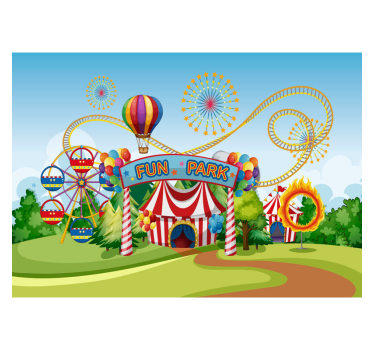 Szórakoztató park gyermek falfestmények - TenStickers