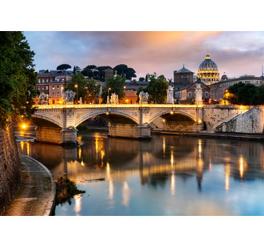 Rome kilátás tevere photomural - TenStickers