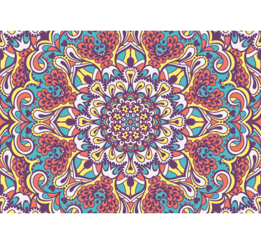 Kék mandala falfestmény - TenStickers