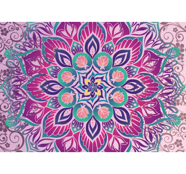 Lila mandala falfestmény - TenStickers