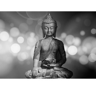 Ezüst buddha falfestmény - TenStickers