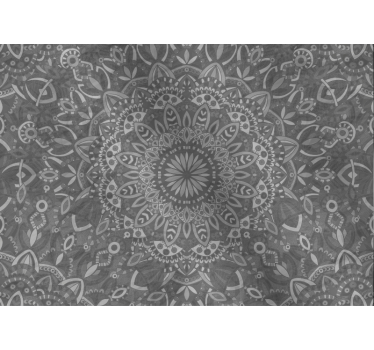 Szürke mandala falfestmény - TenStickers