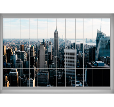 Ablak new york new york falfestmény háttérkép - TenStickers