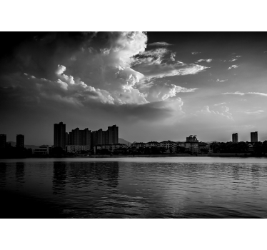 Városi falfestmény - városi tükör skyline - TenStickers
