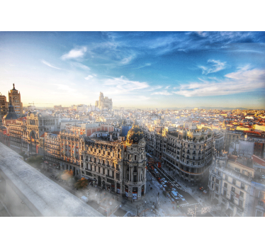 Madridi falfestmények - madrid városképe - TenStickers