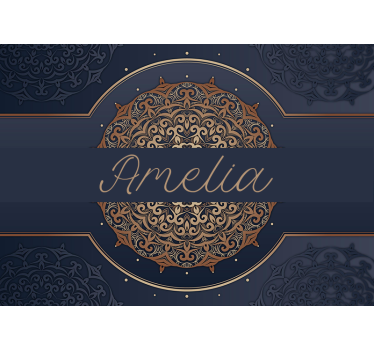 Elegáns mandala személyre szabott szöveges mandala freskókkal - TenStickers