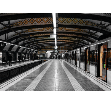Metróállomás 3d freskó háttérkép - TenStickers