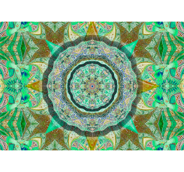 Smaragd fantázia mandala falfestmények - TenStickers