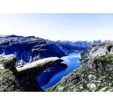 Fenséges fjord kilátás Táj falfestmények - TenStickers