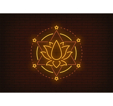 Lótuszcsillag körvonal Mandala falfestmények - TenStickers