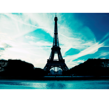 Eiffel-torony körvonalai Párizsi falfestmények - TenStickers